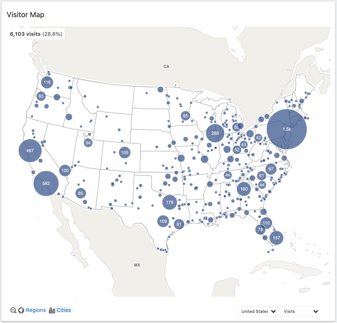 Piwik Analytics Map Plugin