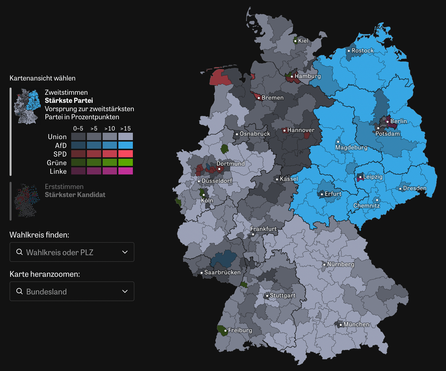 Live German Federal Election results