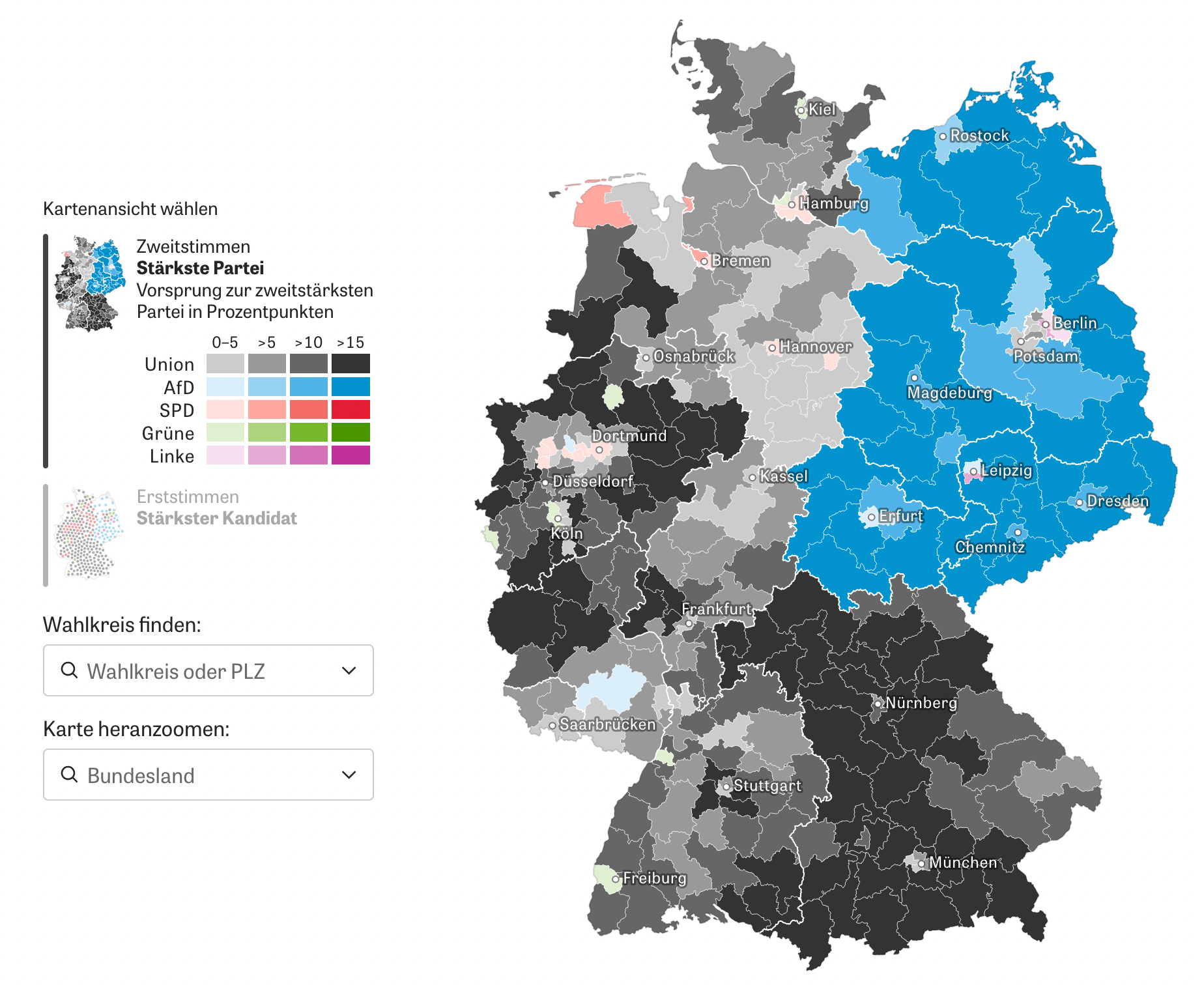 Live German Federal Election results