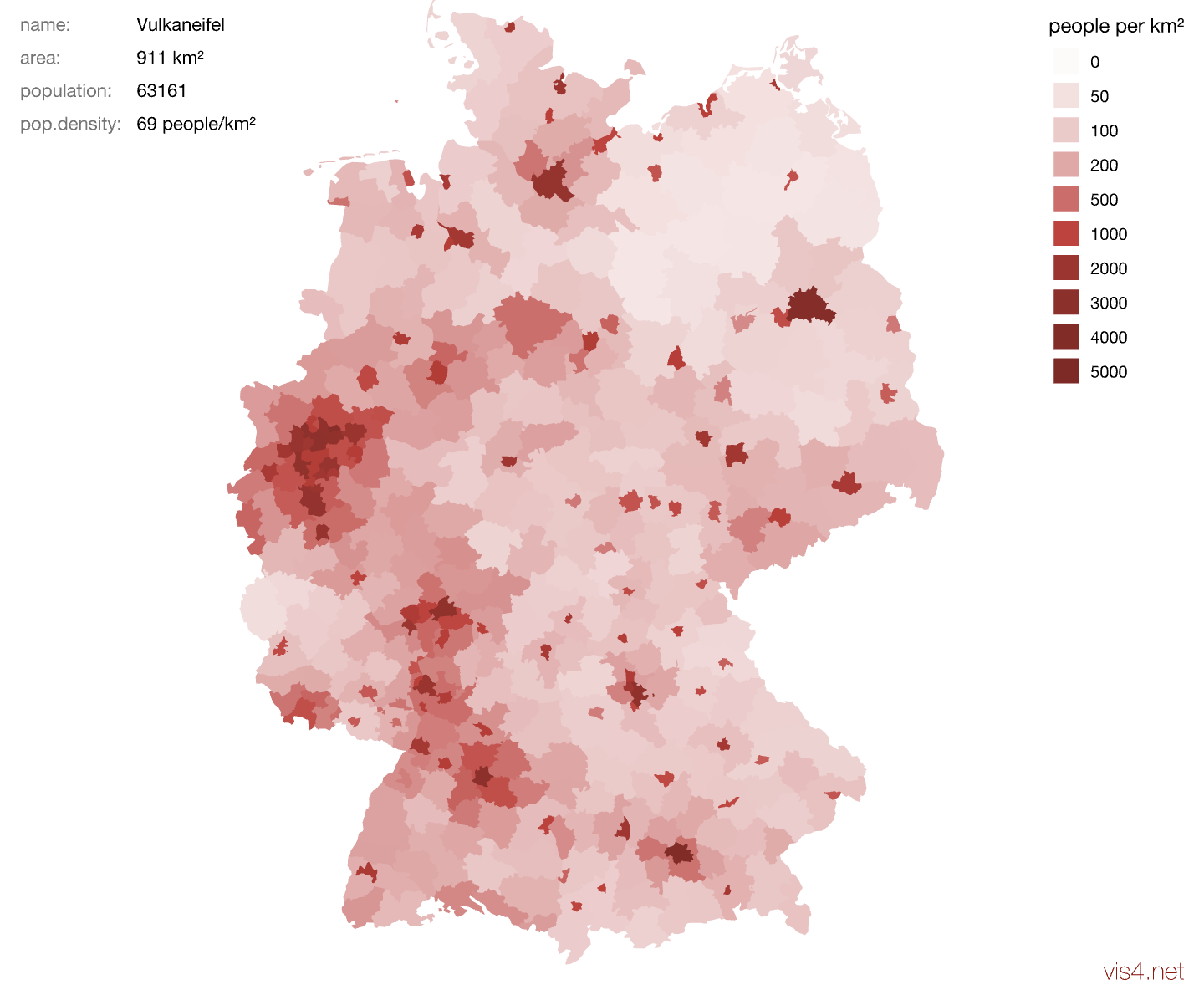 Mapping Population Density in Germany