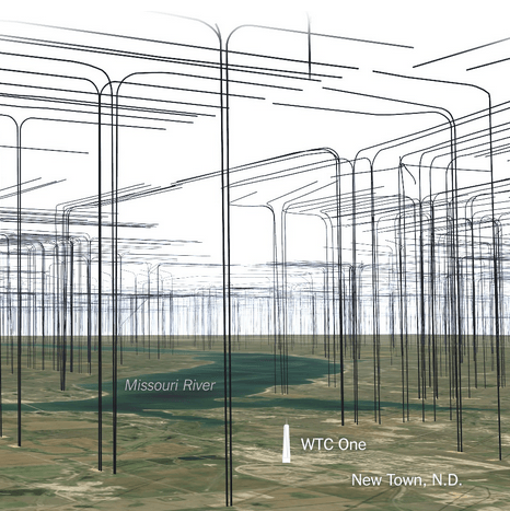 What North Dakota Would Look Like if Its Oil Drilling Lines Were Aboveground