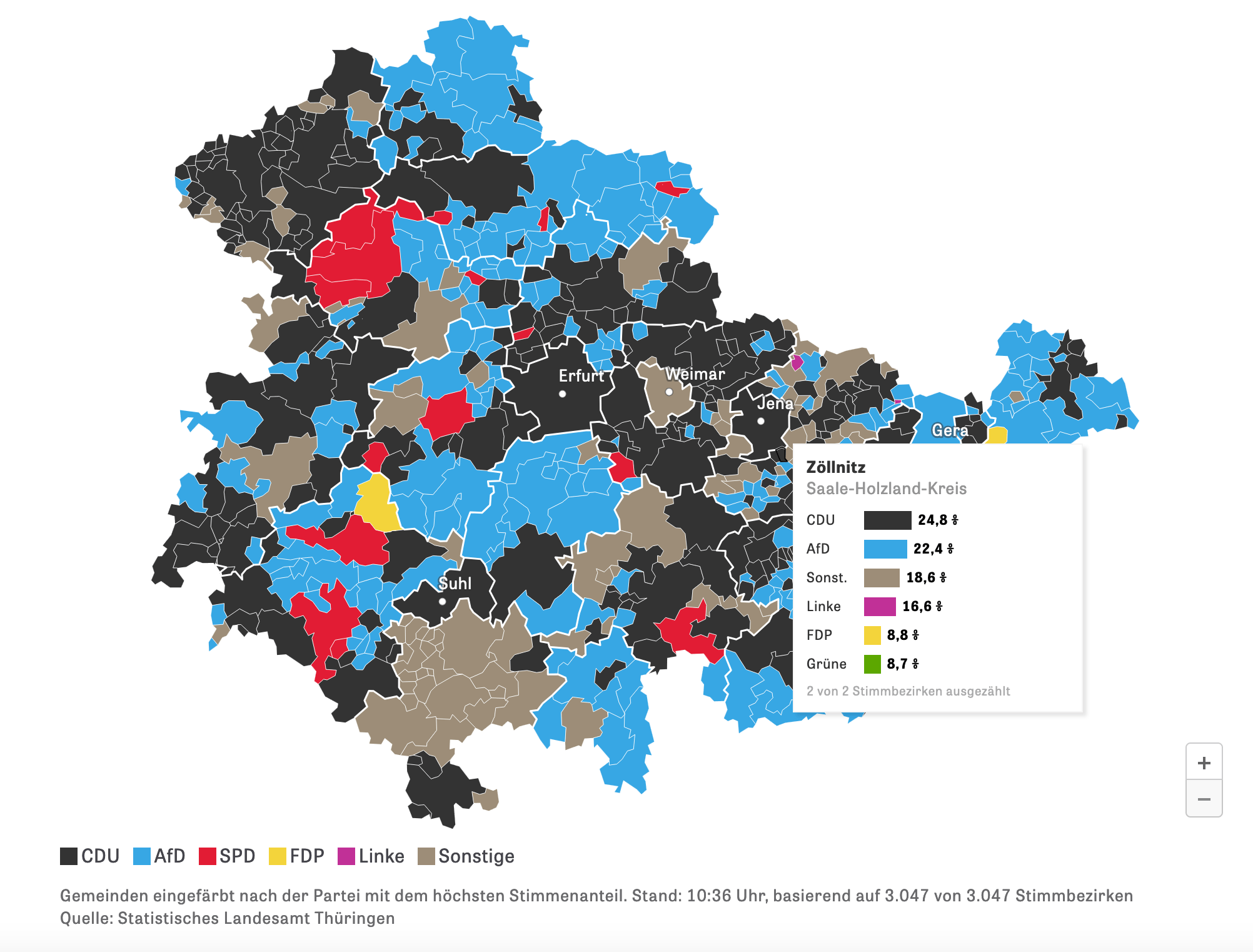 Thuringia local election results