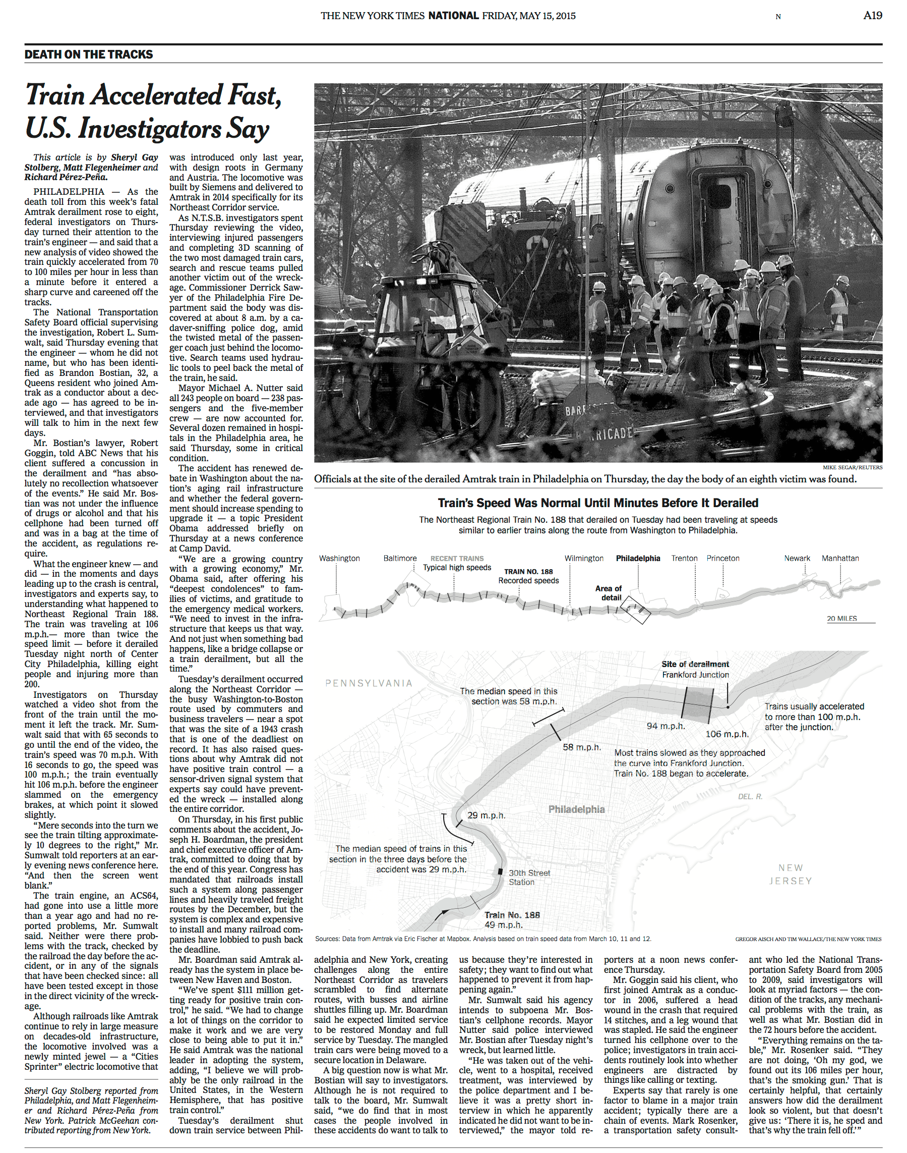 Investigating the Philadelphia Amtrak Train Derailment